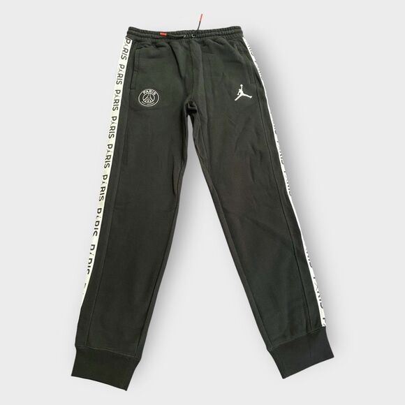 Nike Jordan Paris Saint-Germain Black White Jogger Sweatpants Boys size XL New - Picture 2 of 12